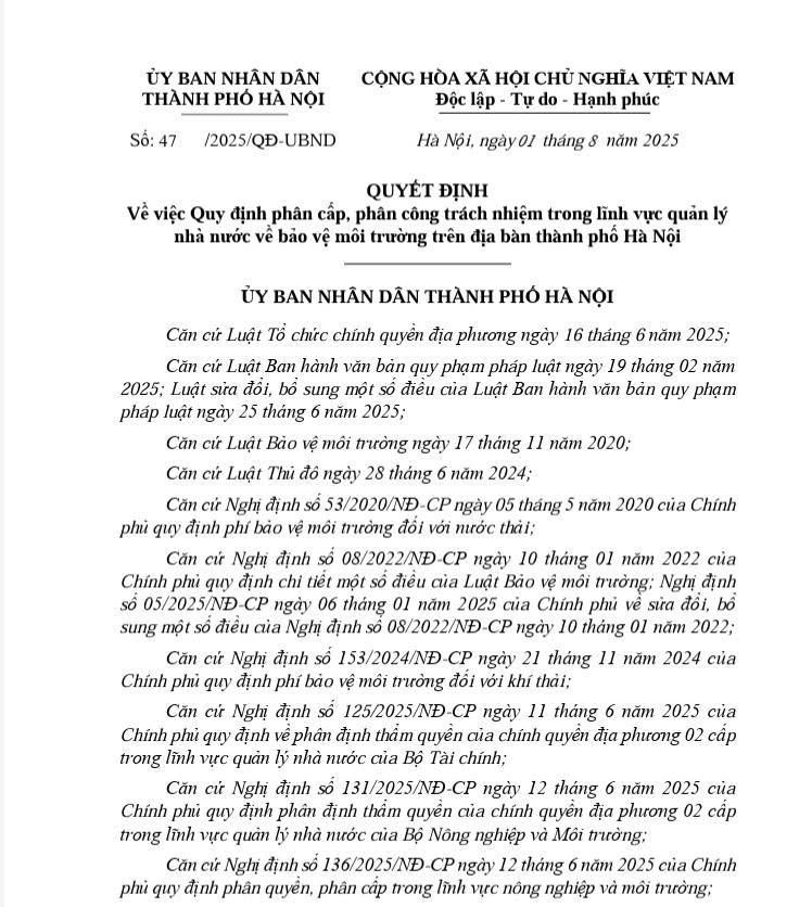 Quyết định 47/2025/QĐ-UBND
