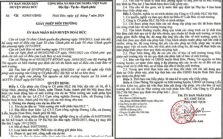 GPMT cấp quận /huyện - Dự án 