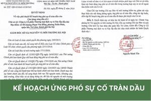 Kế hoạch ứng phó sự cố tràn dầu